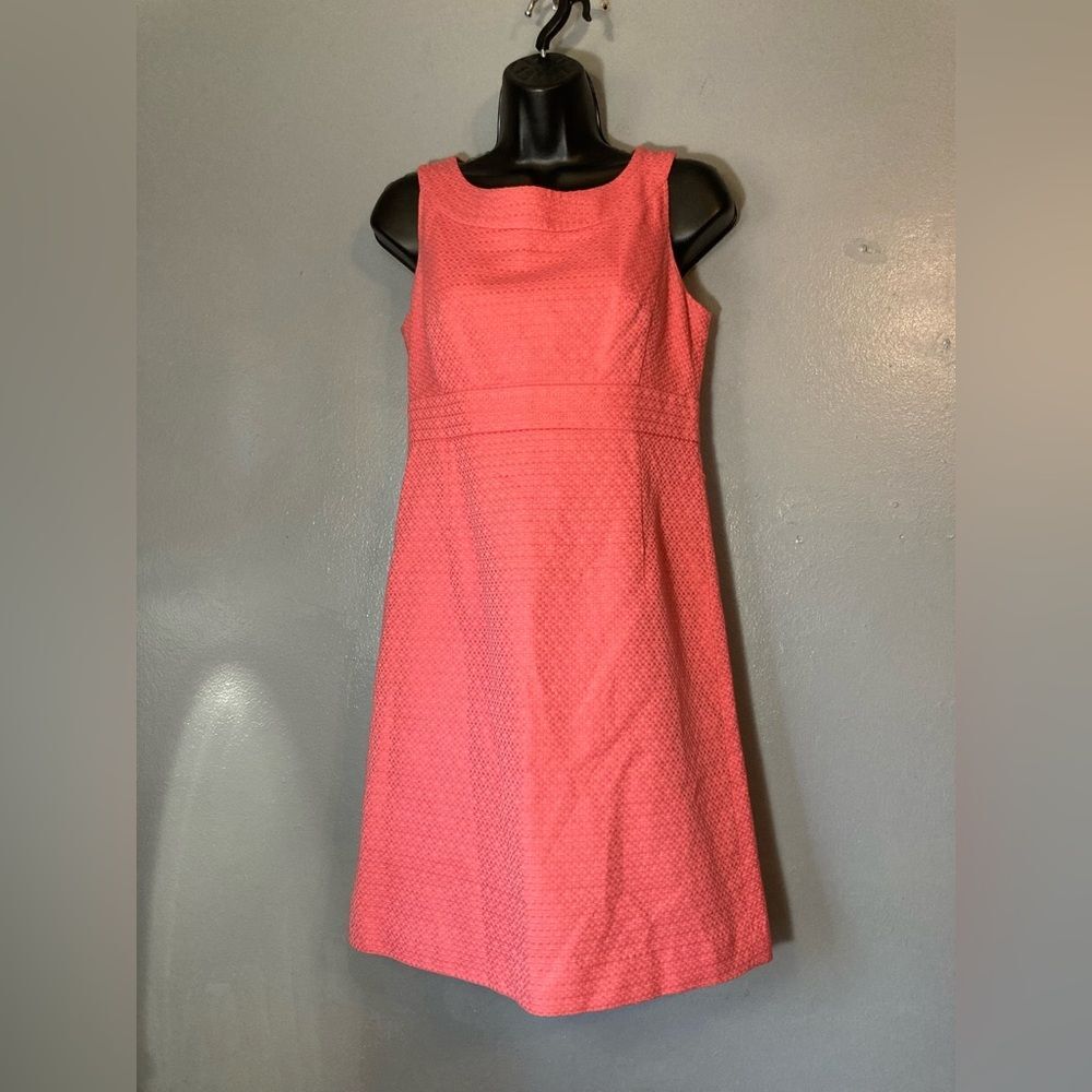 LOFT Textured Coral Mini Dress